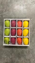12 gekleurde houten eitjes uni 3,5 cm, Diversen, Pasen, Nieuw, Ophalen of Verzenden
