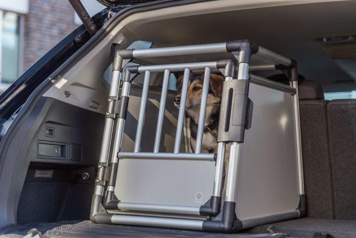 Koffer Bench/autobox/vervoersbox voor hond (S/M), Dieren en Toebehoren, Hondenhokken, Gebruikt, Hondenkennel, Minder dan 65 cm