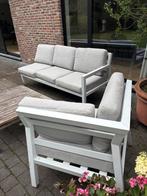 Lounge set (3-zit + 2-zit + 1-zit) wit gelakt alu, Tuin en Terras, Tuinsets en Loungesets, Ophalen, Zo goed als nieuw