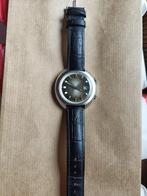 Horloge Vilong alarm mecahisch, Leer, Staal, Polshorloge, Zo goed als nieuw