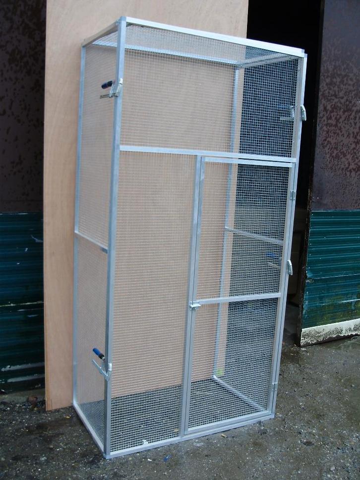 voorzetsas voor volière in aluminium, Dieren en Toebehoren, Vogels | Hokken en Kooien, Nieuw, Volière, Aluminium, Ophalen of Verzenden