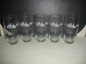 Kleine bierglazen Palm met koets en kerk beschikbaar voor biedingen