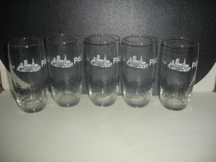 Kleine bierglazen Palm met koets en kerk, Verzamelen, Biermerken, Zo goed als nieuw, Glas of Glazen, Palm, Ophalen of Verzenden