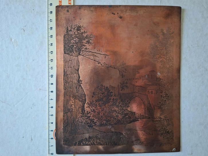 Koperen etsplaat van Auguste Van de(n) Steene uit 1818, Antiek en Kunst, Kunst | Etsen en Gravures, Ophalen of Verzenden