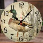 Horloge murale ronde en bois Duck (25cm), Enlèvement ou Envoi, Neuf, Horloge murale