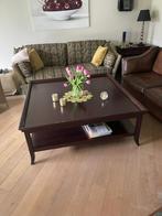 Salon tafel, Huis en Inrichting, Notenhout, Gebruikt, 45 tot 60 cm, Hout