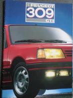 Peugeot 309 GTI Brochure, Peugeot, Ophalen of Verzenden
