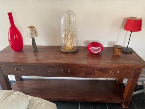 Authentieke Indische houten kast met drie lades, Antiek en Kunst, Antiek | Meubels | Kasten, Ophalen