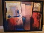 Modern schilderij canvas textuur Ikea HALLARYD, Ophalen, 125 cm of meer, Zo goed als nieuw, Schilderij