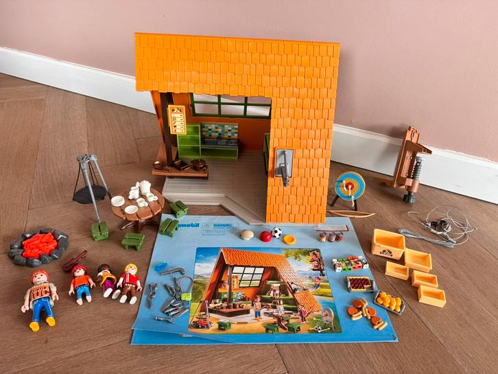 Volledige set Playmobil kampeerhuisje 4887, Kinderen en Baby's, Speelgoed | Playmobil, Zo goed als nieuw, Complete set, Ophalen of Verzenden