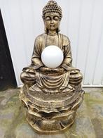 zittende boeddha met lamp, Tuin en Terras, Tuinbeelden, Nieuw, Kunststof, Boeddhabeeld, Ophalen