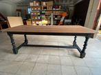 MASSIEF EIKEN EETAFEL 6 PERS 220CM x 90CM x 77CM, Ophalen, Zo goed als nieuw