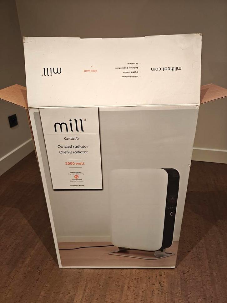 Mill Norway elektrische verwarming 2000W, Doe-het-zelf en Bouw, Verwarming en Radiatoren, Zo goed als nieuw, Kachel, Ophalen of Verzenden