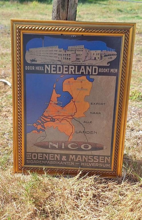 Origineel en authentiek reclame karton voor Nico sigaren., Verzamelen, Merken en Reclamevoorwerpen, Gebruikt, Reclamebord, Ophalen