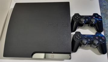 Playstation 3 Slim 320GB + 2 Controllers + Cables beschikbaar voor biedingen