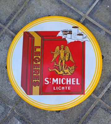 panneau d'affichage émaillé Saint Michel 1952 excellent état disponible aux enchères