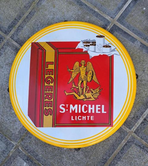 emaille reclamebord Saint Michel 1952 uitstekende staat, Verzamelen, Merken en Reclamevoorwerpen, Gebruikt, Reclamebord, Ophalen of Verzenden