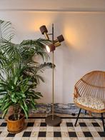 Vintage midcentury vloerlamp | staande lamp 3 spots, Huis en Inrichting, Lampen | Vloerlampen, Ophalen, Gebruikt, Vintage, Metaal
