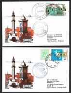 SABENA FDC 1e Vlucht Brussel - Doha - Brussel, Enlèvement ou Envoi, Affranchi, Aviation, Oblitération 1er jour