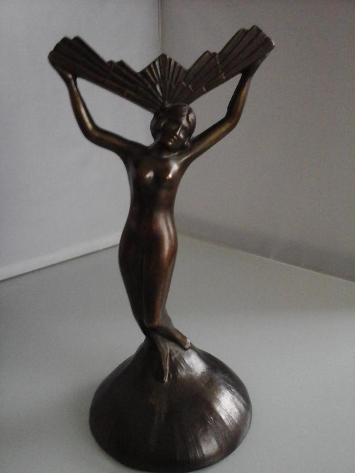 WWC art deco lamphouder Loevsky New Jersey 50s/27cm, Antiek en Kunst, Antiek | Verlichting, Ophalen of Verzenden