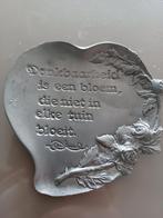 Tinnen spreuk, Huis en Inrichting, Woonaccessoires | Tekstborden en Spreuken, Ophalen of Verzenden, Zo goed als nieuw