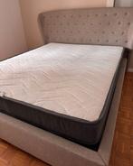 Lit coffre avec sommier et matelas, Huis en Inrichting, Slaapkamer | Boxsprings, Ophalen, Zo goed als nieuw, Twijfelaar
