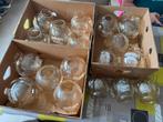 15 grote glazen lampenbollen en 3 kleine met jachttafereel, Antiek en Kunst, Ophalen