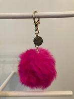 Sleutelhanger “pompon” fuchsia/wit/zwart, Verzamelen, Sleutelhangers, Ophalen of Verzenden, Nieuw, Knuffel of Figuurtje