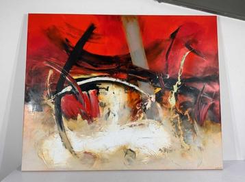 Schilderij Red Territories 2006 van Hans Vanhorck 160X200