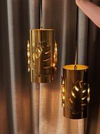 Holm Sørensen set v 2 messing lampen brutalisme, Ophalen of Verzenden, Gebruikt, Metaal, 75 cm of meer