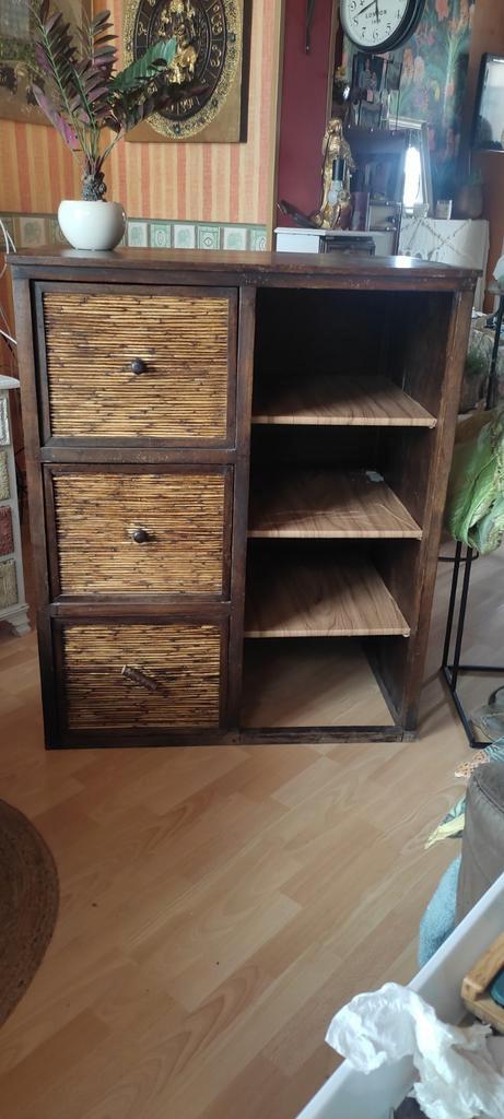 Meuble en bambou, Maison & Meubles, Armoires | Commodes, Utilisé, Enlèvement
