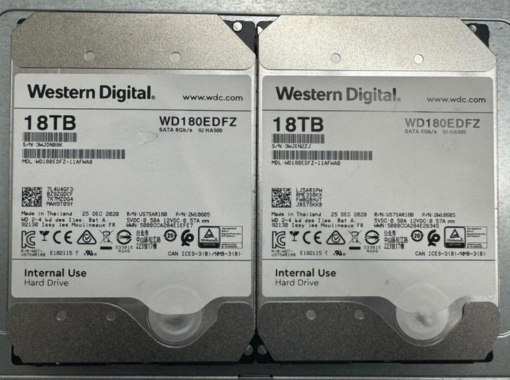 Western Digital WD180EDFZ 18TB(20 stuks), Computers en Software, Harde schijven, Nieuw, Desktop, Intern, HDD, SATA, Ophalen of Verzenden