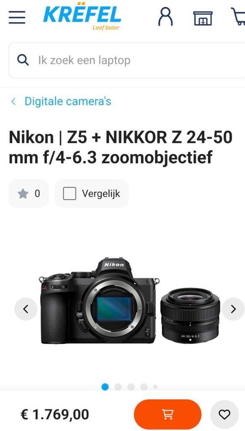 Digitale body camera z5 + zoom lens, Audio, Tv en Foto, Fotocamera's Digitaal, Zo goed als nieuw, Spiegelreflex, Nikon, 4 t/m 7 keer