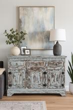 Koloniale india ibiza antiek dressoir, Ophalen of Verzenden, 200 cm of meer, Met deur(en), India