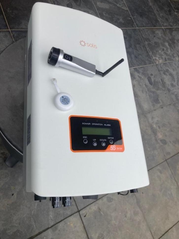 Omvormer SOLIS (monofase) + Solis WIFI/LAN-stick + P1-meter, Doe-het-zelf en Bouw, Zonnepanelen en Toebehoren, Gebruikt, Ophalen
