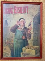 reclameposter achter glas Cognac Biscuit, Verzamelen, Reclamebord, Zo goed als nieuw, Ophalen