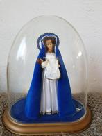 Prachtig beeld Madonna met kind onder stolp, Antiquités & Art, Antiquités | Objets religieux, Enlèvement ou Envoi