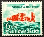 Deutsches Reich: 50ste verjaardag Helgoland 1940, Postzegels en Munten, Postzegels | Europa | Duitsland, Overige periodes, Ophalen of Verzenden