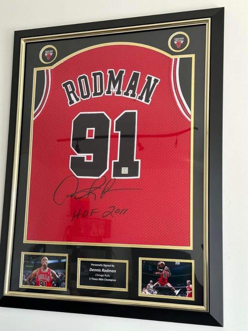 Dennis Rodman Chicago Bulls gesigneerde Jersey Hall of Fame, Sport en Fitness, Basketbal, Nieuw, Kleding, Ophalen