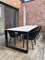 Tuintafel keramisch en stoelen, Tuin en Terras, Ophalen, Zo goed als nieuw, Rechthoekig, Aluminium