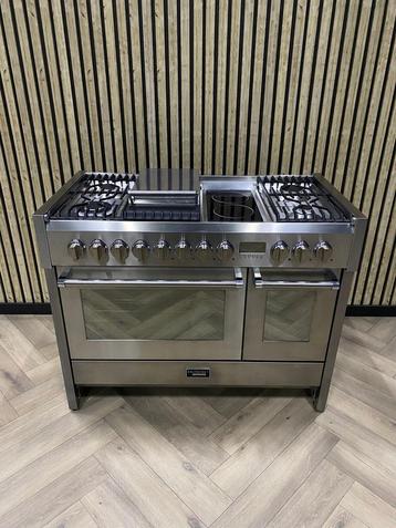 Luxe Fornuis Solitaire 120cm gas/keramisch + Dubbele oven!