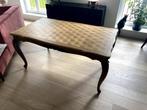 Table rénovée, extensible, avec des accents violets, Antiquités & Art, Antiquités | Meubles | Tables, Enlèvement