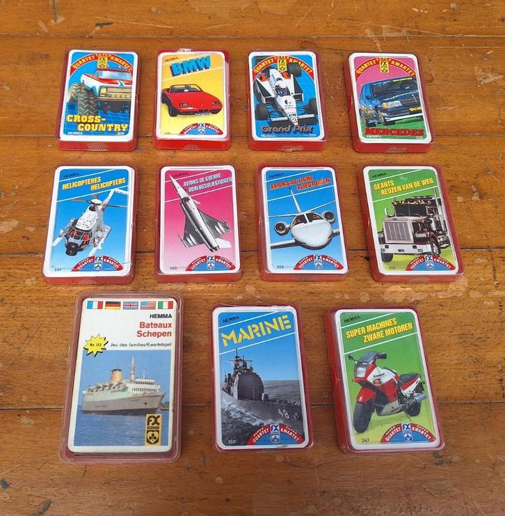 Oude kwartet spelletjes Schmid, Verzamelen, Speelkaarten, Jokers en Kwartetten, Gebruikt, Kwartet(ten), Ophalen
