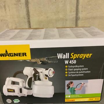 Wagner Wall Sprayer W450 Verfspuit | Gebruikt incl. doos, Enlèvement ou Envoi, Utilisé, Pulvérisateur de peinture ou Pompe à peinture
