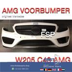 W205 C205 S205 C43 AMG Voorbumper + Gril Mercedes C Klasse 2, Gebruikt, -, Voor, Ophalen of Verzenden