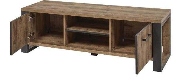 Industrieel tv meubel 157 cm bruin zwart, Maison & Meubles, Armoires | Mobilier de télévision, Enlèvement