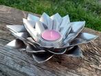 Handgemaakte roestvrijstalen kandelaar met lotusbloemen, Nieuw, Ophalen of Verzenden