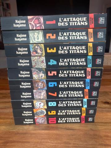 Manga L’attaque des titans édition colossale 1-10 beschikbaar voor biedingen