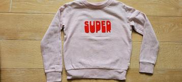Roze sweater "Super" - American Outfitters - maat 128 (8 jaa beschikbaar voor biedingen