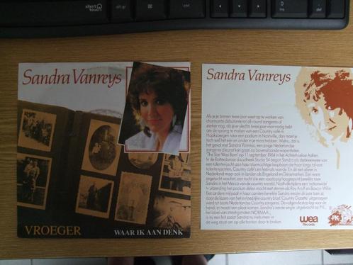 SANDRA VANREYS   VROEGER / WAAR IK AAN DENK, CD & DVD, Vinyles Singles, Comme neuf, Single, En néerlandais, 7 pouces, Enlèvement ou Envoi